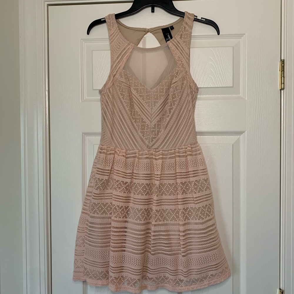 light pink shirt dress